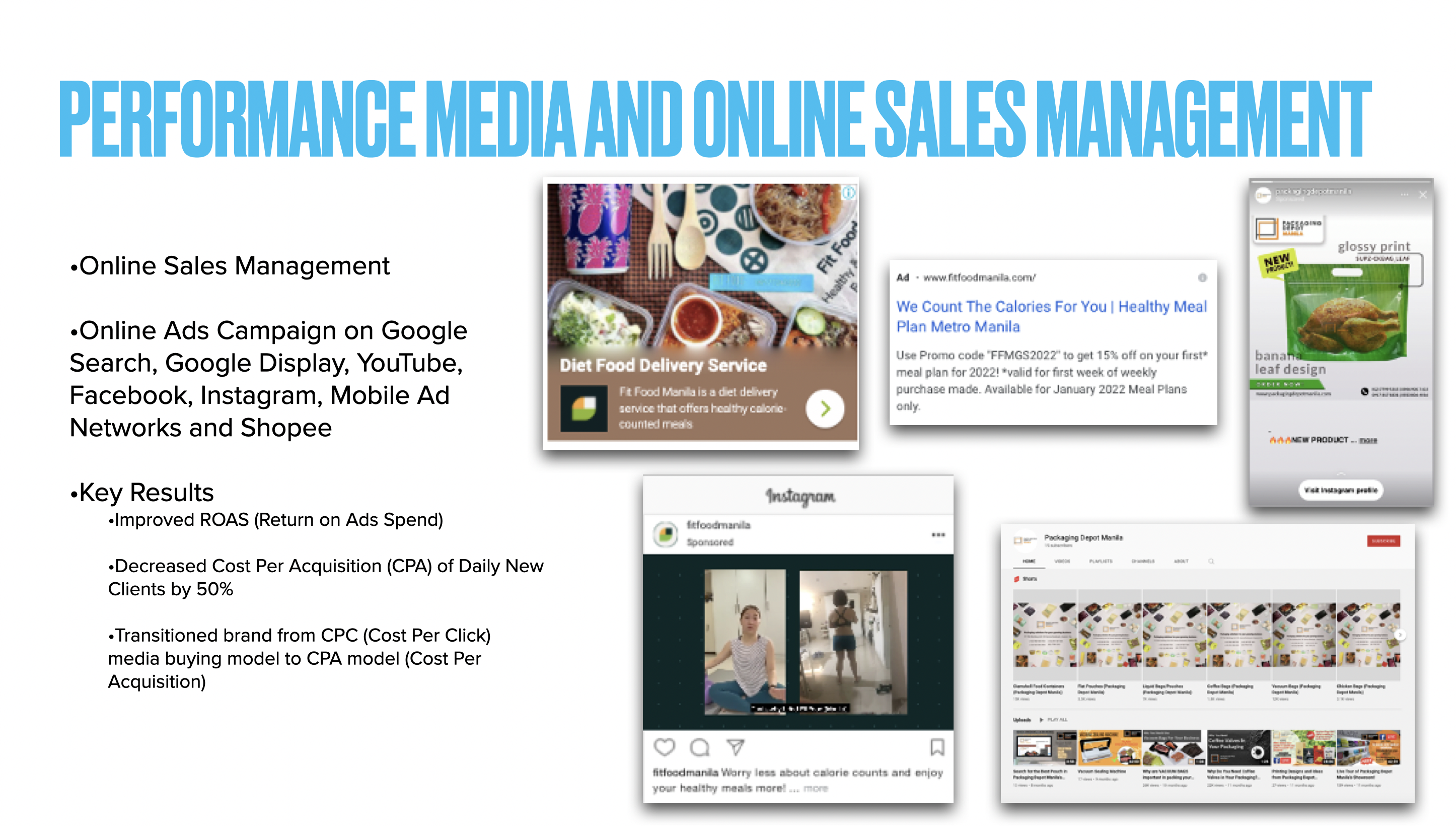 Performance Media and online sales ads